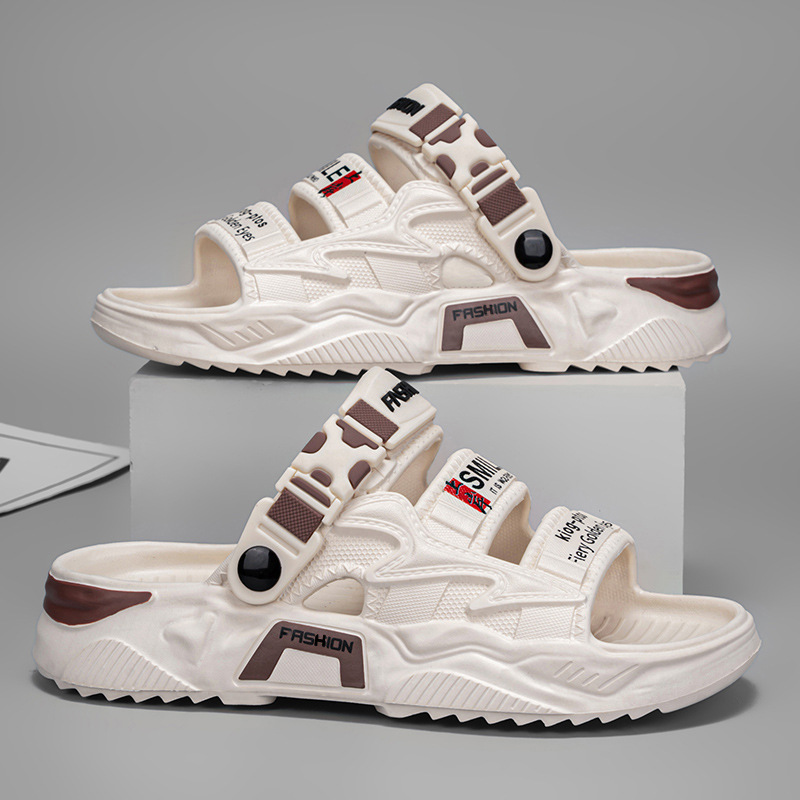 Pantuflas, ropa exterior de verano para hombres, sandalias deportivas y de ocio de plataforma de alta gama, sandalias de playa de doble uso para hombres