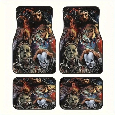 Avtomobil döşəmə paspasları — Two-Piece Set Water-Absorbent and Stain-Resistant Floor - horror-5-3344cm-two-piece-pack