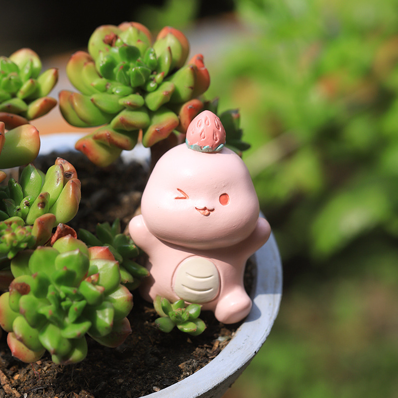 Dibujos Animados Lucky Dragon decoración creativa hogar sala de estar escritorio moderno coche hornear resina artesanía al por mayor