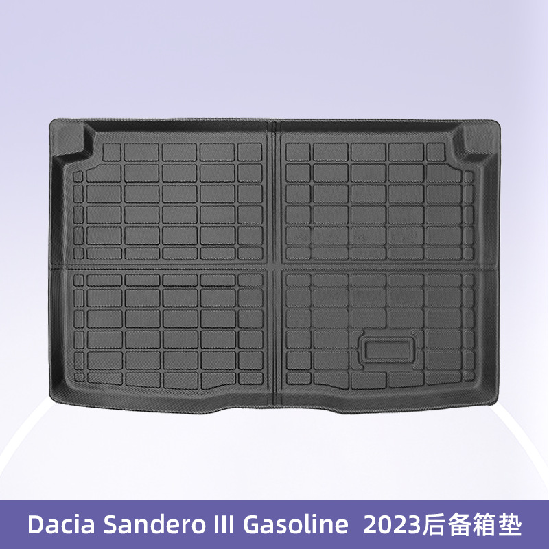 Europa para Dacia Sandero ll2023 combustible 3D todo el tiempo TPE almohadilla de pie de automóvil