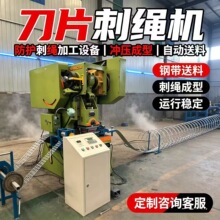 全自动刀片刺绳机 数控冲压刺网设备 防盗防护刺绳生产加工机械