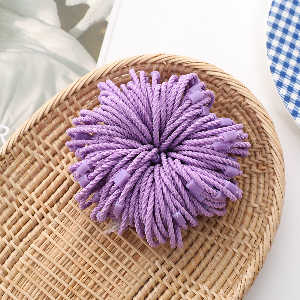 Cuerdas de cabeza simples correa de goma pequeña hebilla diy anillo de cabello niña pequeña cuerda de cabello colorida de alta elasticidad adornos para el cabello