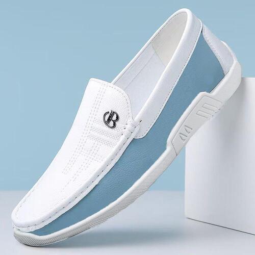 Moccasin-bean shoes men's new style real soft leather breathable casual shoes step-on driving men's lazy shoes