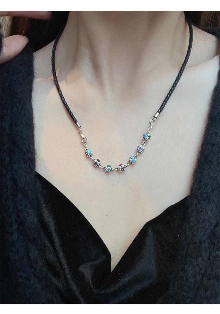 Zircon Inlay Material DIY Jewelry Accessories Classification 1 Piece 80MM Copper Zircon White Gold Plated Square Extension Chain