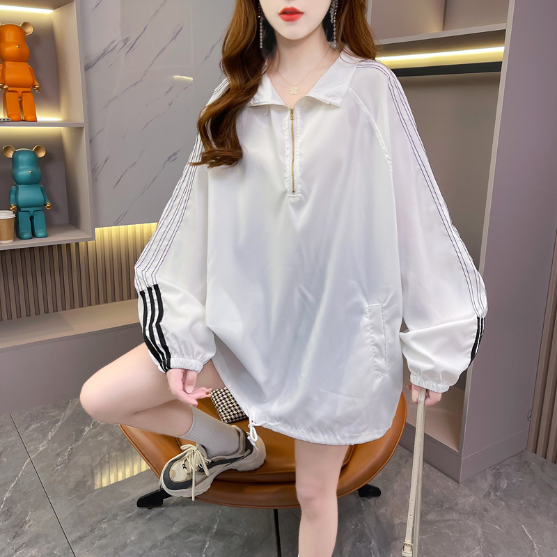 [Calidad de TikTok] espalda bolsa collar especial más tamaño verano delgada protección solar ropa pareja abrigo superior 2023