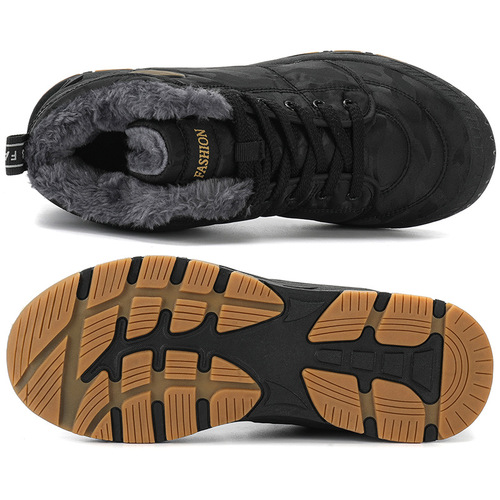 Winter warm padded and thick cotton shoes 2202 low-top ankle boots for men large size snow boots outdoor camping