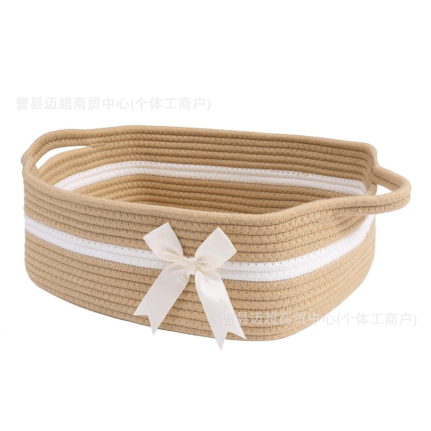 Cross-border woven rope gift basket baby nursery storage basket with…