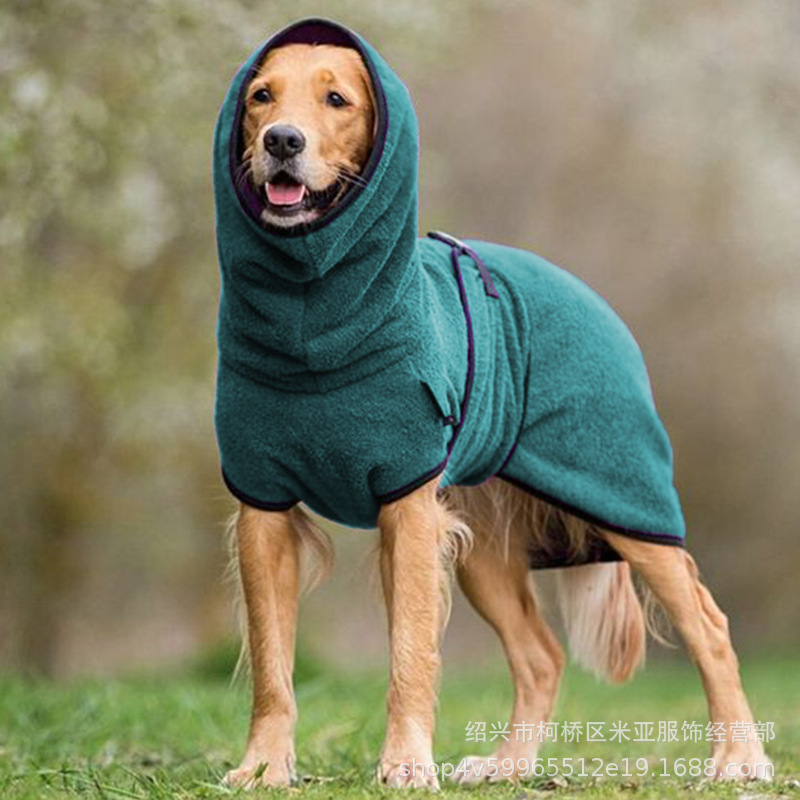 Europa y América nueva correa hebilla perro engrosada ropa de abrigo Amazon pullover ropa para perros de color sólido para mascotas