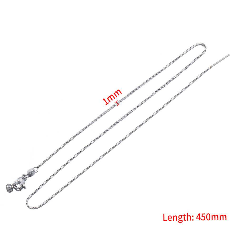 45cm necklace-steel-box chain 1.2mm