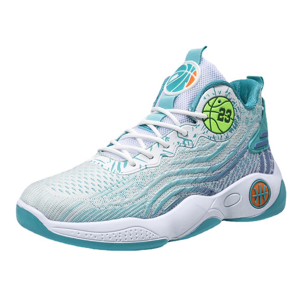 Zapatos de hombre transfronterizos nuevos zapatos deportivos transpirables de verano modelos de comercio exterior zapatos de baloncesto de malla ligeros y cómodos de todo fósforo