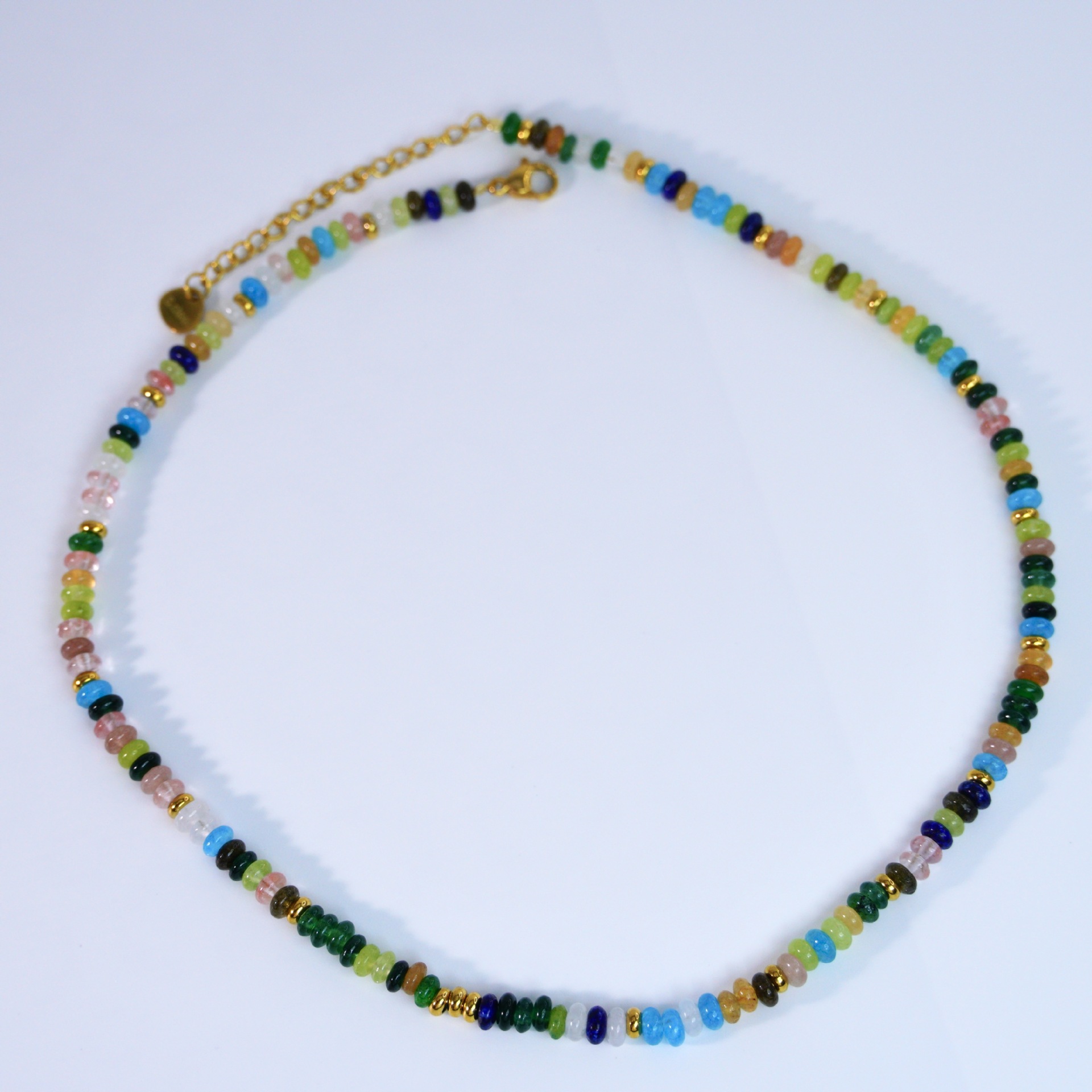 Geometric, Horns Pattern All Seasons Season Women's Gender Elegant Original Design Lady Geometric Horns Natural Stone Titanium Steel Beaded Chain Cable Chain Necklace In Bulk