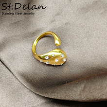 ins�L�羳�¿���ˮ�β���ɫ��ָ18K���OӋ���p���䓽�ָ���Ů
