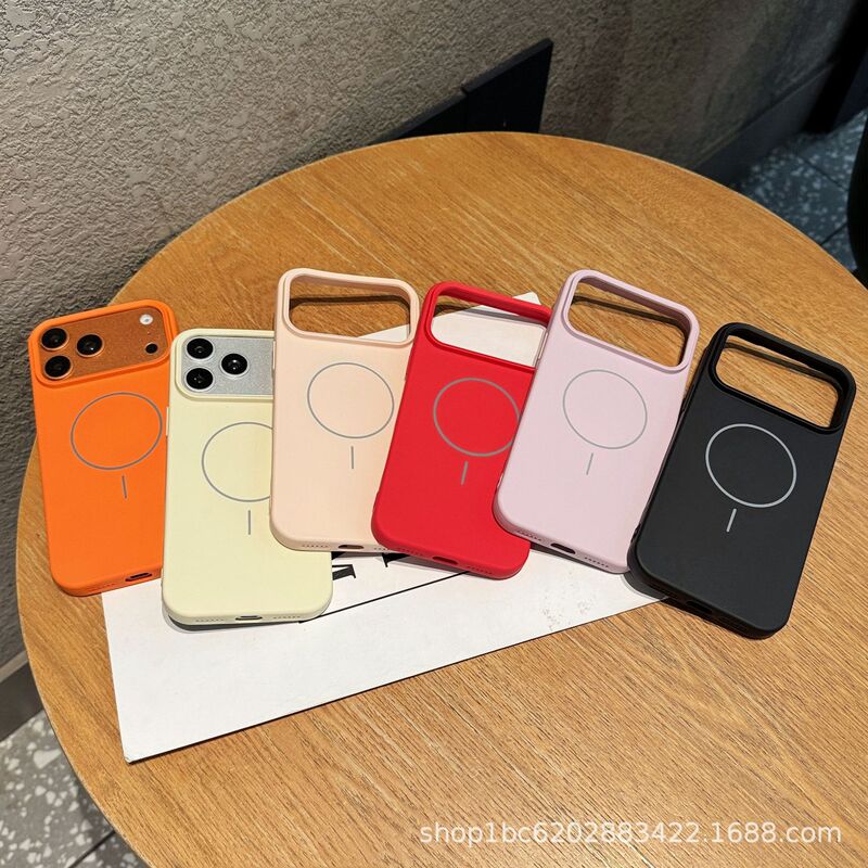 Suitable for Iphone17Promax Mobile Phone Case Ai Button Apple 16Pro Liquid Silicone Magnetic Protective Case Suitable for Iphone17Promax Mobile Phone Case Ai Button Apple 16Pro Liquid Silicone Magnetic Protective Case