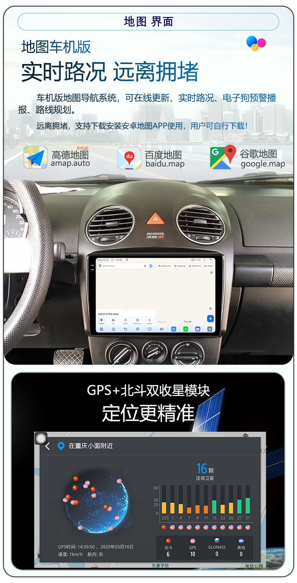 Hot-Selling 9/ 10inch Dingwei Ts105 Octa-Core 2.2Ghz Android 4g Large-Screen Navigator Versatile Universal Device