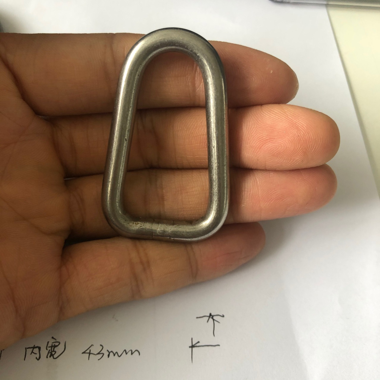 不锈钢D字扣 D形环 焊接环 梨形环 异形挂件 源头厂家大货批发