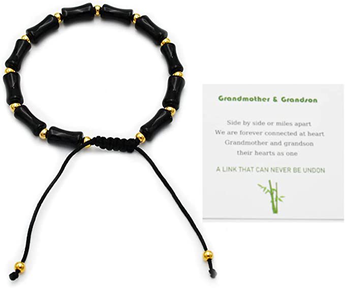 Amazon New Bamboo Bracelet Simple Fashion Bracelet with Card Gift Couple Girlfriend Granddaughter Woven Bracelet