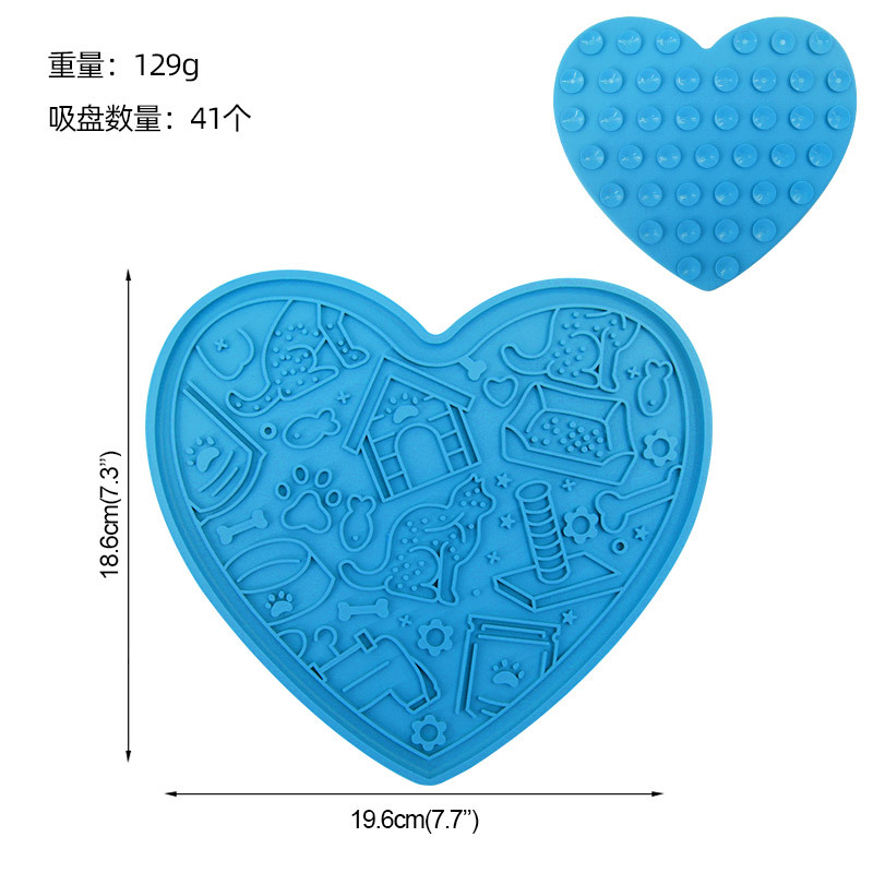 Amazon caricatura de grado alimenticio cojín de comida para mascotas, almohadilla de comida rápida cuadrada para perros, almohadilla de comida lenta anti-asfixia fácil de limpiar