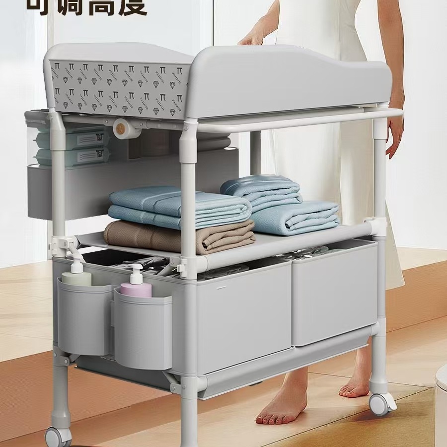 Baby Diaper Table, Nursing Table, Baby Diaper Changing Table, Removable Crib, Newborn Multi-Functional Touch Bath Table