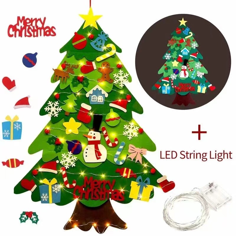 フェルトクリスマスツリークリスマスシーンアレンジ装飾不織布立体クリスマスペンダント子供diyクリスマスツリー|undefined