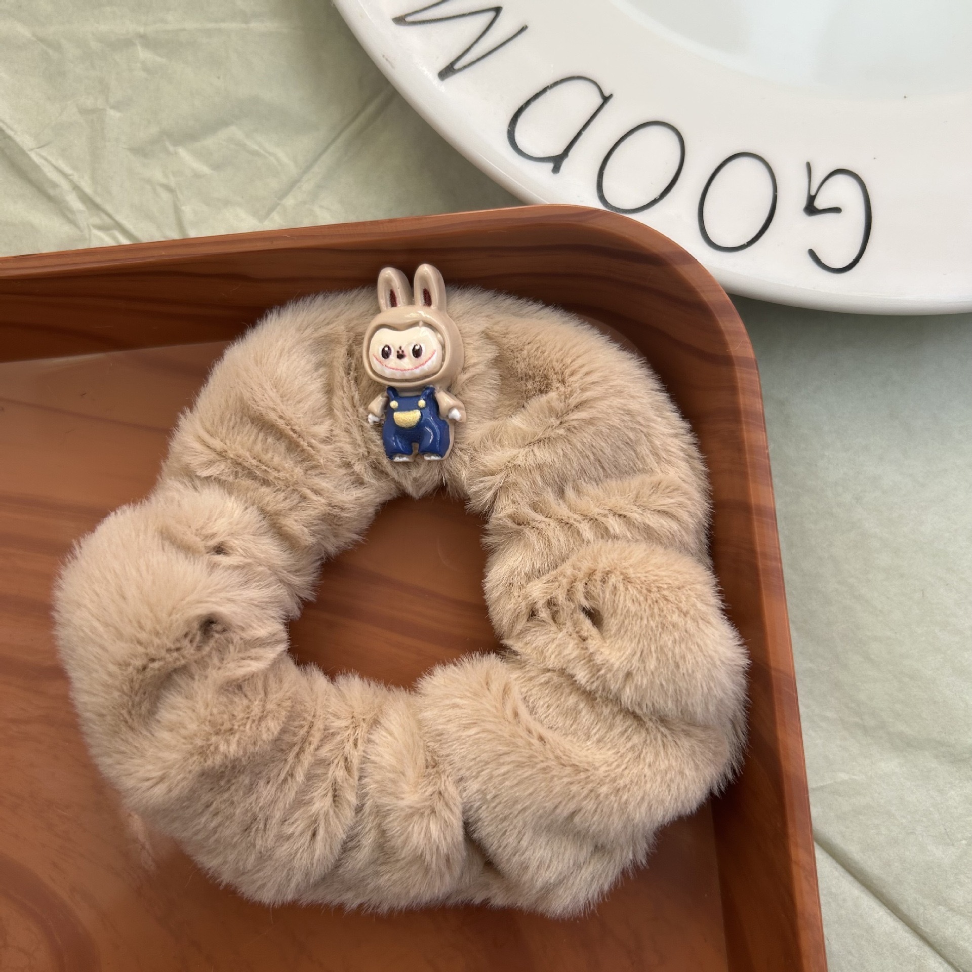 Dulce lindo peluche kt felino círculo de intestino grueso estudiante dulce felina elás negro rosa chica joyería de cabello cabello cabello