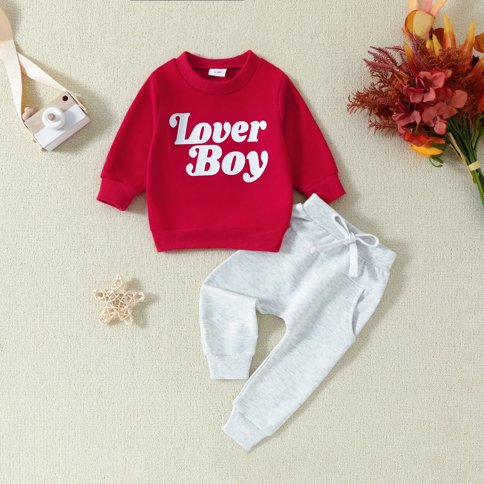Cute Letter Cotton Boys Clothing Sets display picture 1
