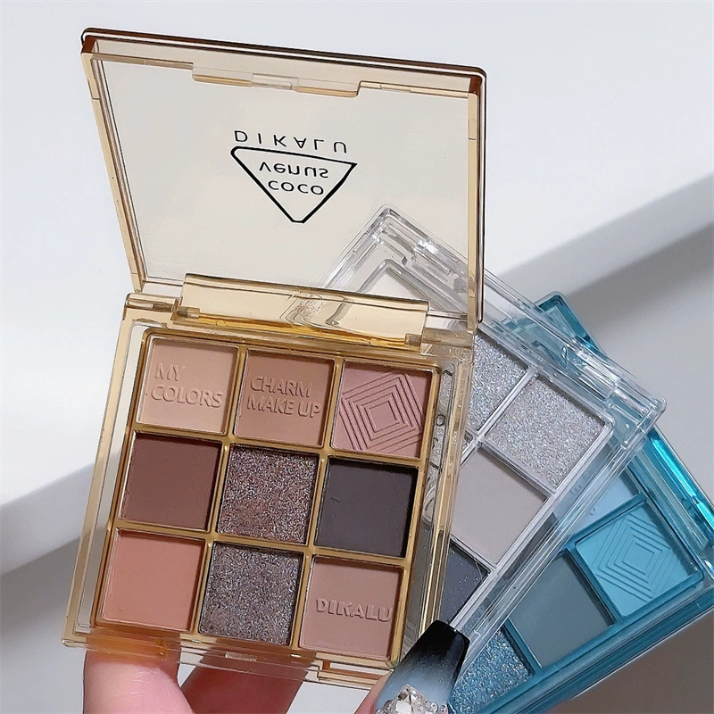 Палетка теней DIKALU Eyeshadow, хайлайтер для друга, 9 цветов, земляные тона