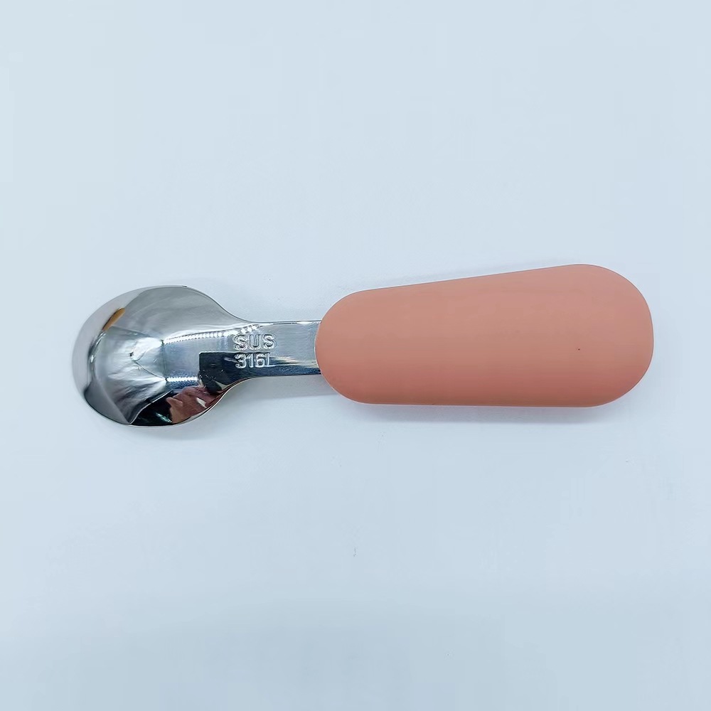 不锈钢圆头短柄勺子