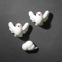 Angel Fat Pigeon Refrigerator Magnet Magnetic Sticker Cultural and Creative Products Resin Three-dimensional Creative Accessories DIY