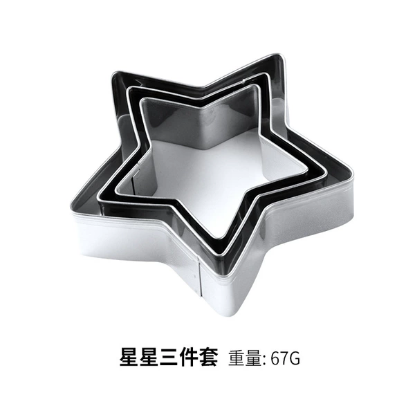 Set of three five-pointed stars