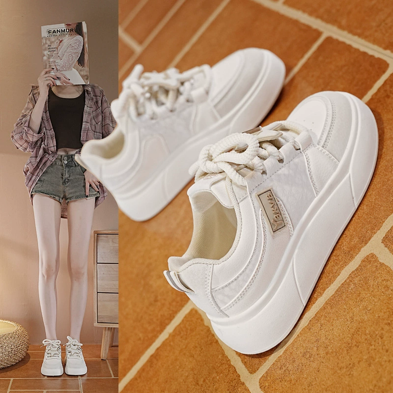 Универсальные белые туфли для студенток, корейский стиль, повседневные кроссовки, новинка весны и осени 2025, модные туфли XN-1226