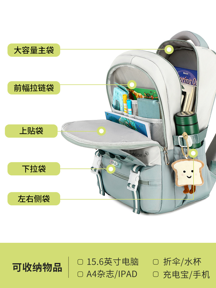 Mochila Jiang Lida de alta calidad para estudiantes de secundaria, estilo moderno, para chicas universitarias, simple, de gran capacidad, venta al por mayor