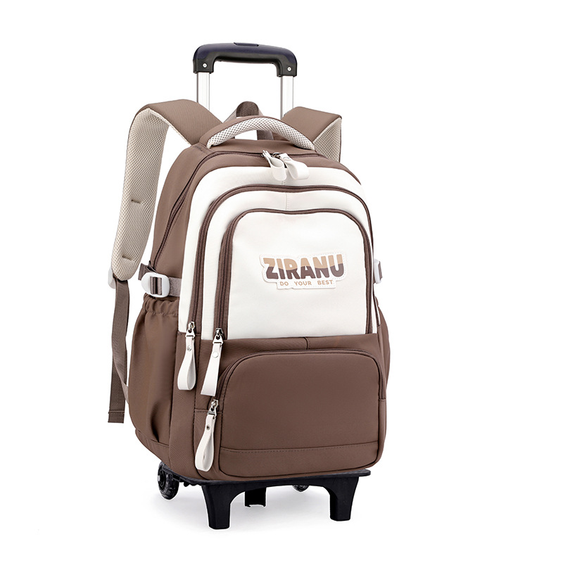 Pescado natural nueva mochila para niños de grado 3 - 6 estudiantes de primaria con tirón con ruedas para subir escaleras, mochila de secundaria secundaria