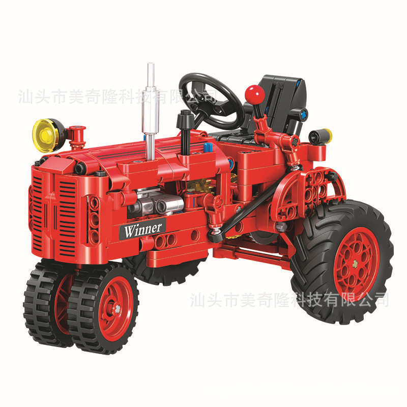 クロスボーダー Amazon クラシックトラクター 1:12 モデルテクノロジーエンジニアリングファーマーカー 7070 組み立てビルディングブロックおもちゃ|undefined