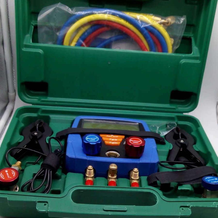 正品鸿森汽车空调加氟表雪种表HS-350A 冷媒雪种 空调加氟工具套