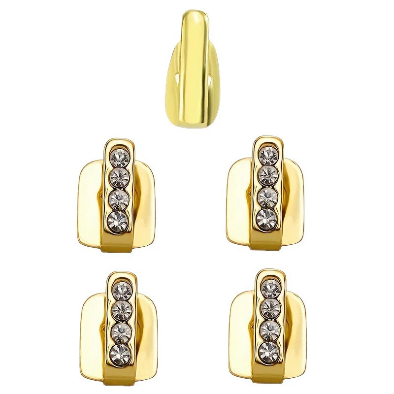 Хит продаж на Temu, комплект из трёх rhinestone крест-несмотря на границы, сочетание зубовhip hop зубные гриллы