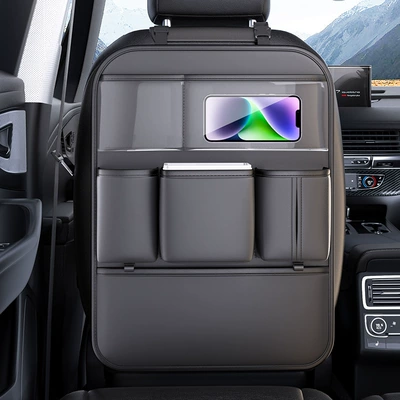Car table board: Storage Rack Car Small Table - athens-black-nappa-leather-chair-back-storagelong-style