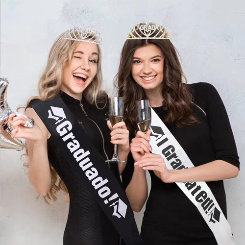 2024 Cross-border Graduation Season Shoulder Straps Class Reunion Shoulder Straps Prom Performance Graduation Party Etiquette Belts Wholesale Customization