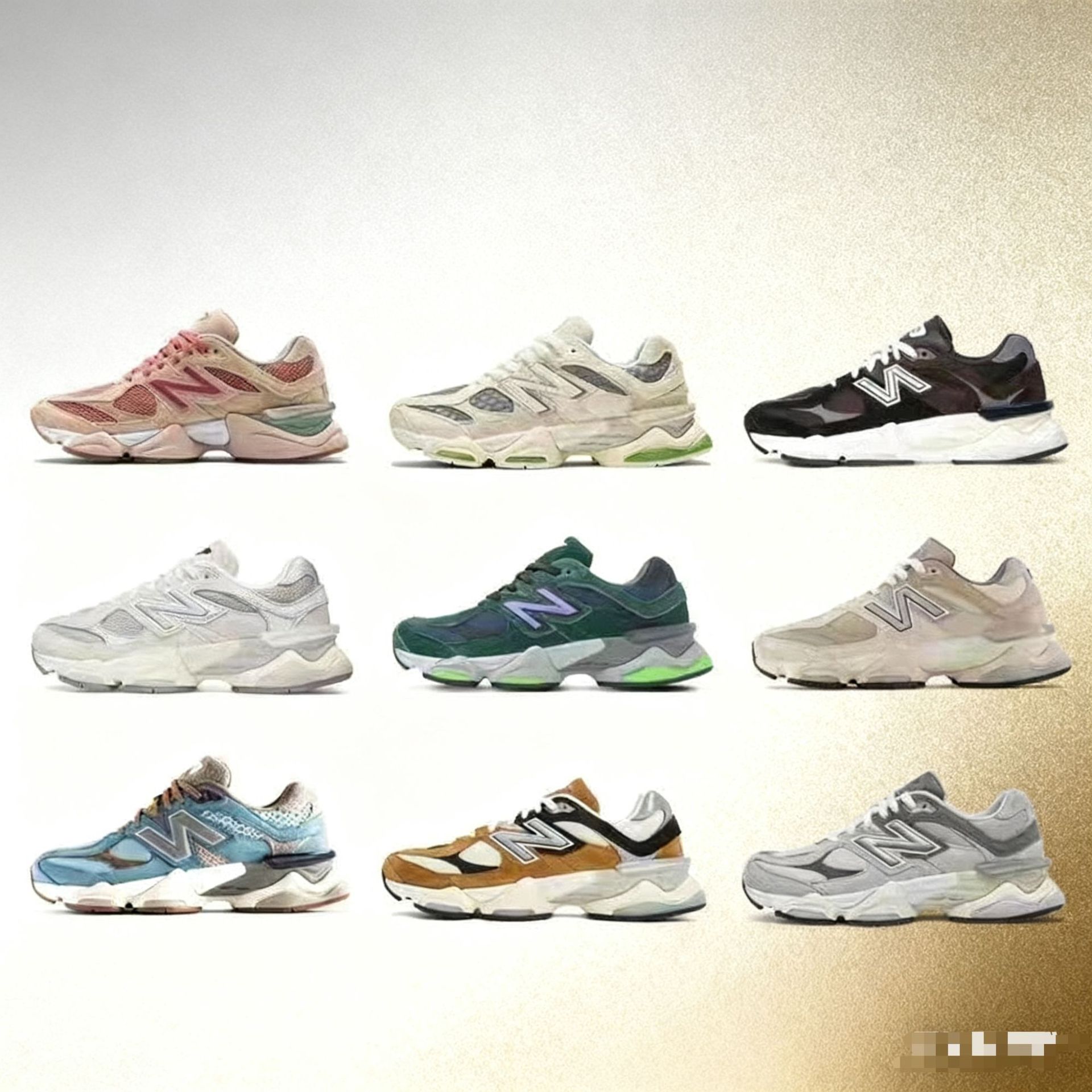 Putian Cross-Border New New Balance Nb9060 Men's and Women's Dad Shoes Jogging Shoes Casual Shoes Couples Thick-Soled Running Shoes