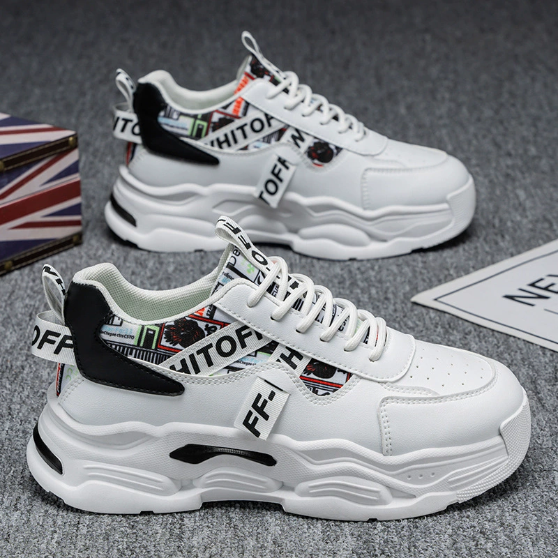 Мужская обувь Весенняя новая дышащая маленькая белая обувь мужская корейская версия тренда дикая спортивная обувь на толстой подошве повседневная обувь