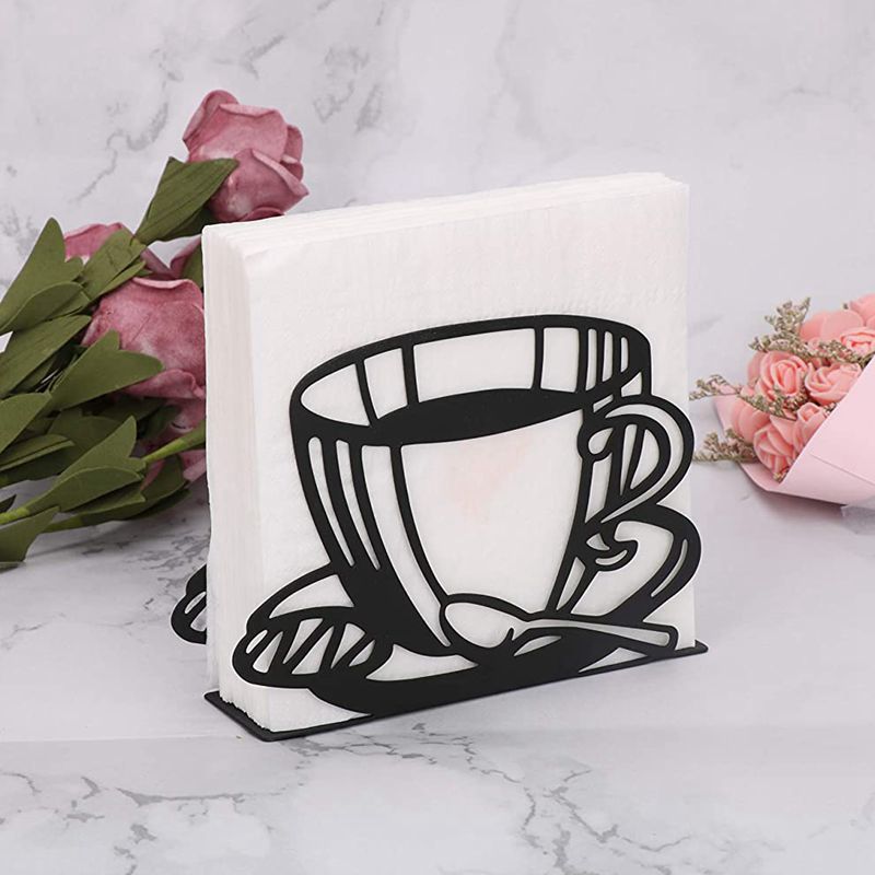 Taza de café de estilo Europeo tejido húmedo titular restaurante creativo decoración del hogar práctico diseño de acero inoxidable
