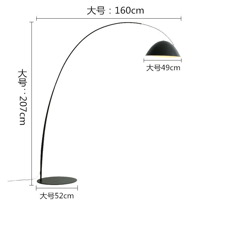 酒店工程样板房展厅客厅卧室落地灯设计师极简展厅大型钓鱼落地灯|undefined