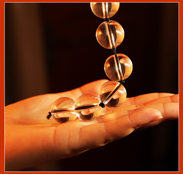 Crystal Glass Anal Beads for Adults, Transparent, Small Size — detail image 4