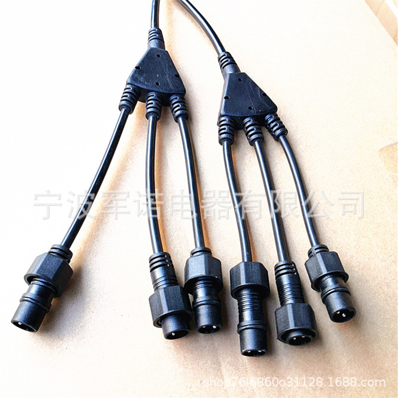 厂家供应美式插头电源线 美规对插电源线 一托二对插美式延长线