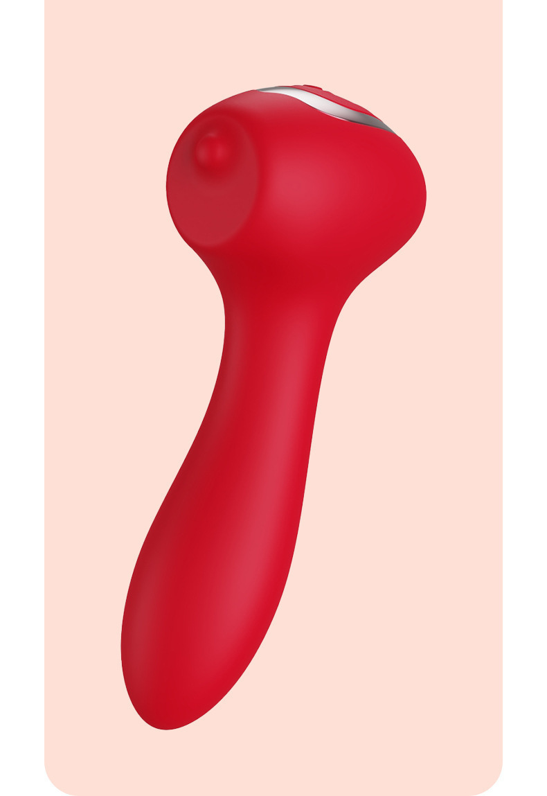 Rechargeable 10-Frequency Rose Vibrator with Bead Rotation, 3-in-1 Anal Plug & Prostate Massager, Red Silicone — detail image 17