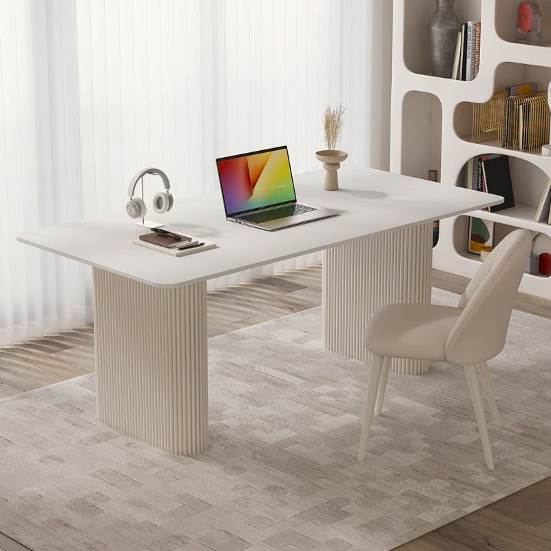 French Light Luxury Slate Large Long Desk Living Room Modern Simple Small Apartment Desk Home Writing Study Table and Chairs