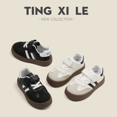 兒童德訓鞋2024春秋新款男童運動鞋防滑女童小白鞋軟底寶寶阿甘鞋