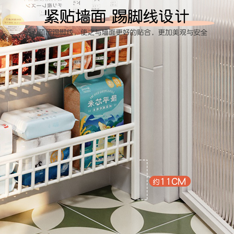 Estante para puerta de cocina sin perforación, organizador de pared para condimentos, estante de piso multicapa integrado