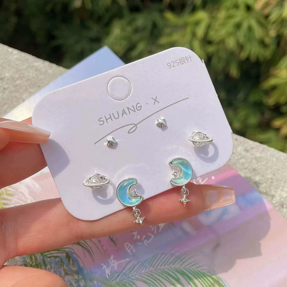 Earrings, jewelry, small design set, high-end