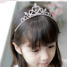 厂家直供时尚头箍新款儿童公主可爱女童演出表演钻石皇冠皇冠水钻