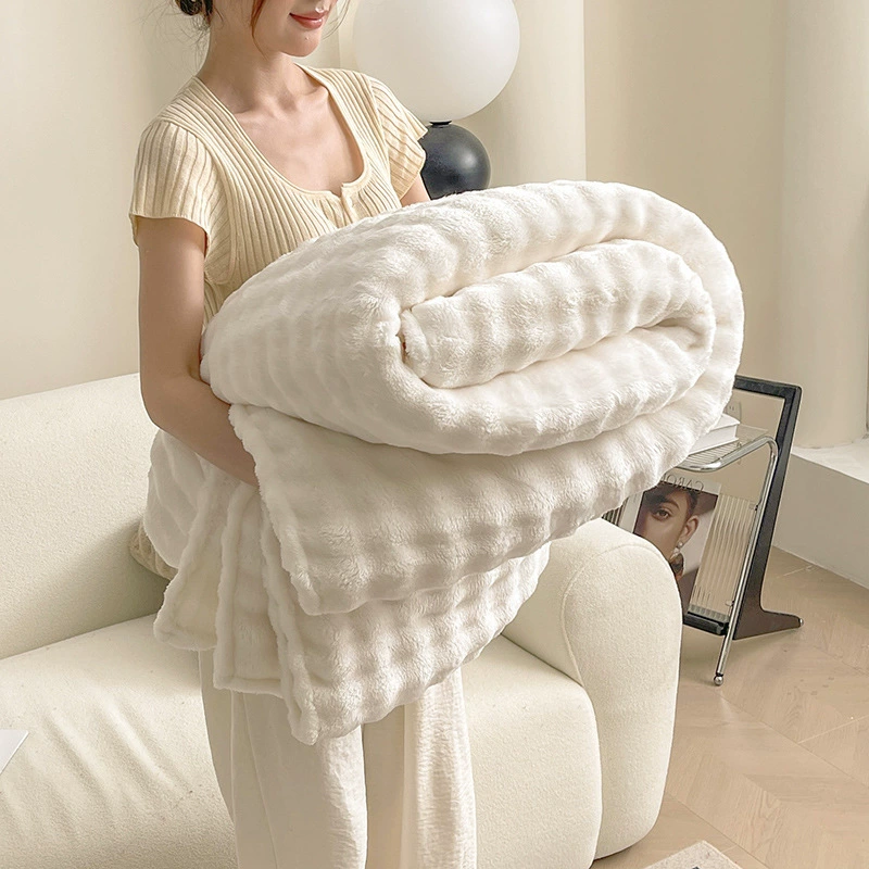 Плед bubble plush, 1,5 м (дувейт), мягкий искусственный мех